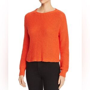 Eileen fisher shaker knit sweater organic cotton orange